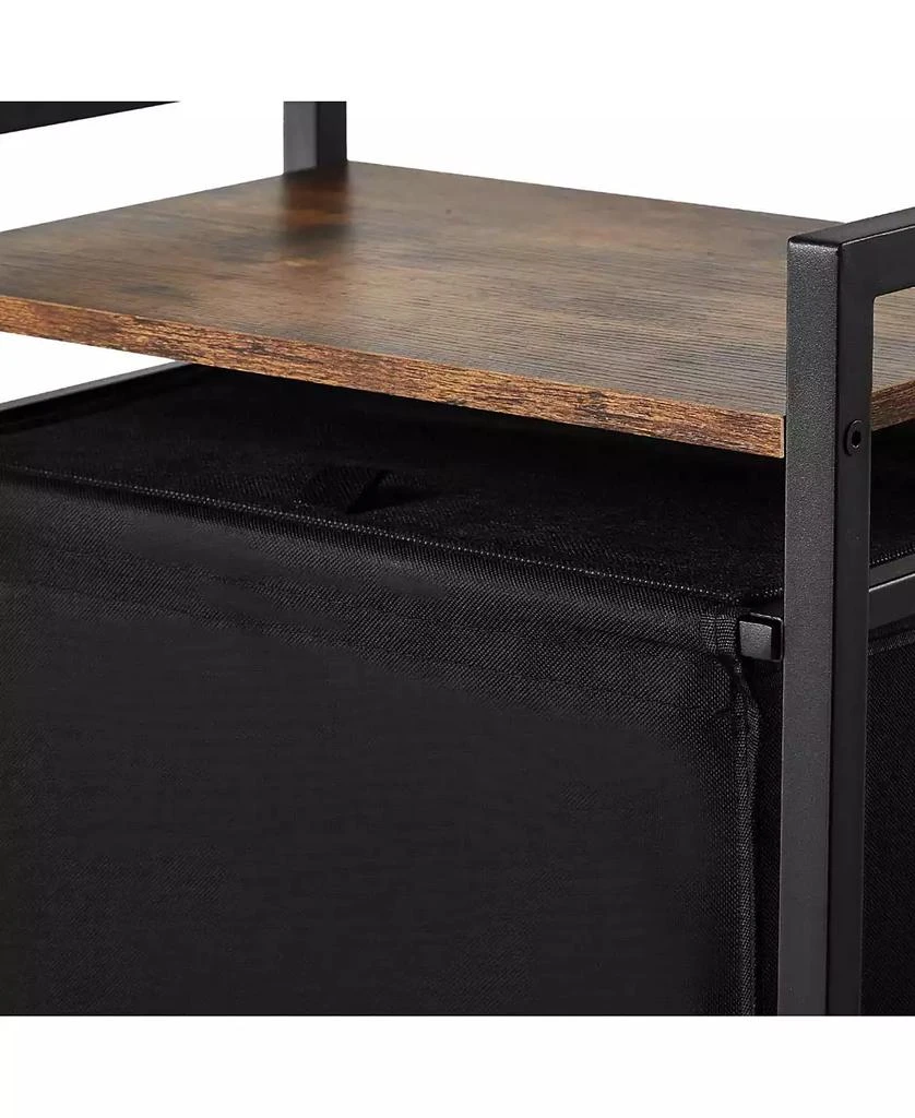 AOSTIRMOTOR Elevated Dog Feeding Station: All-in-One Organizer with Raised Bowls 
Storage for Food and Toys 4