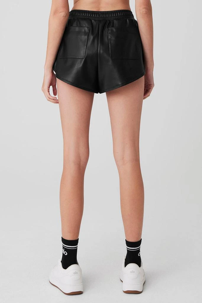 Alo Faux Leather Power Hour Short - Black 2