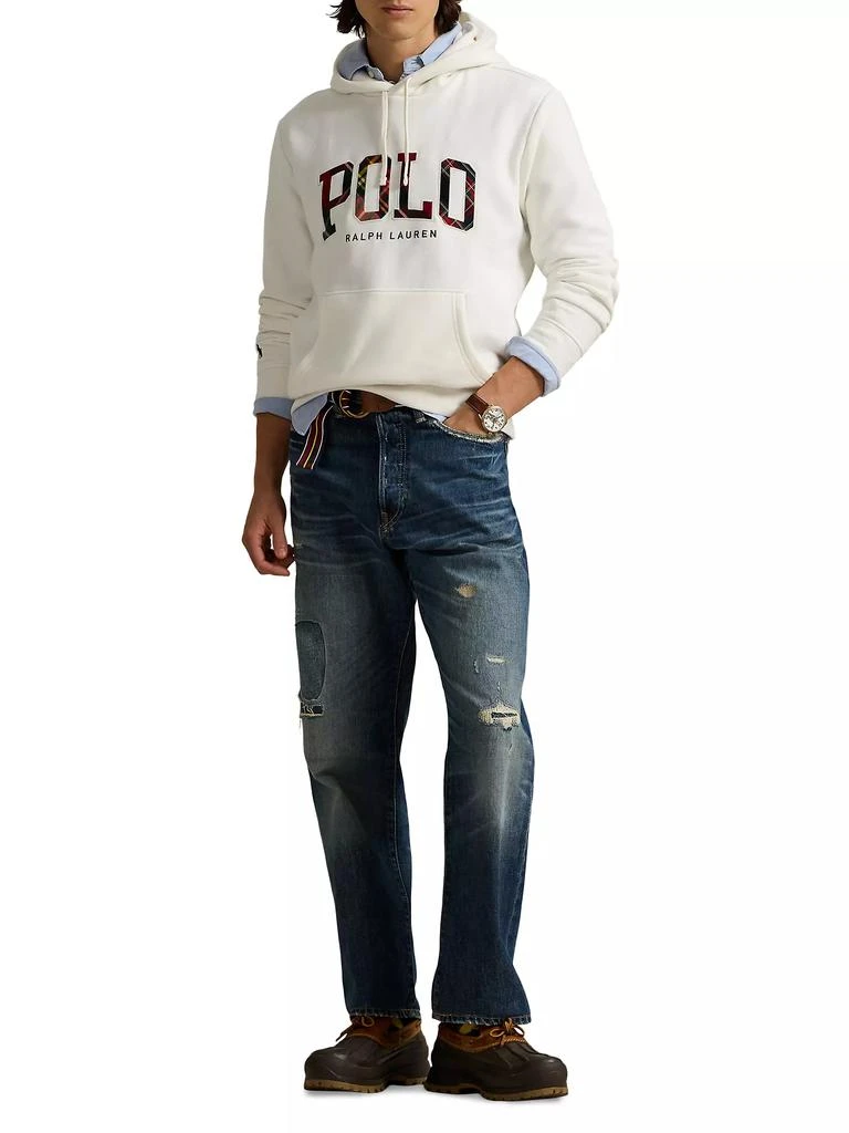 Ralph Lauren Logo Plaid Fleece Hoodie 5