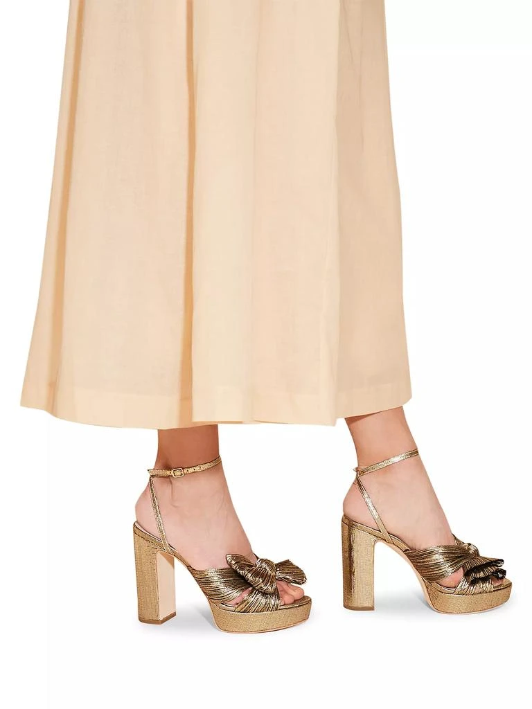 Loeffler Randall Natalia Pleated Platform Sandals 5