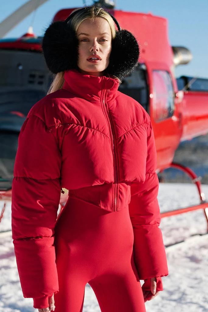 Alo Main Act Corset Puffer - Bold Red 1