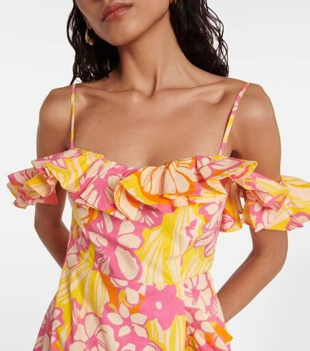 ALÉMAIS Fenella ruflled cotton midi dress 4