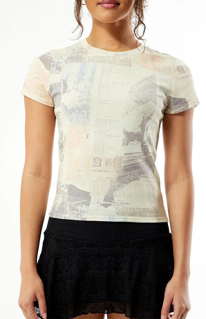 Your Favorite Newspaper Print Skimmer T-Shirt 2