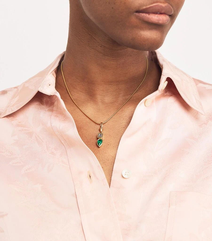 Azlee Yellow Gold Cascade Chain Necklace 4
