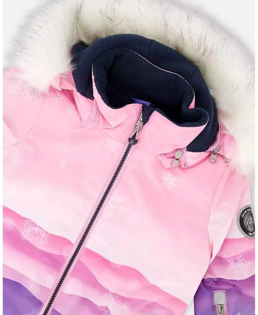 Deux par Deux Girl Two-Piece Play Snowsuit with Printed Jacket Navy Blue - Toddler|Child 6