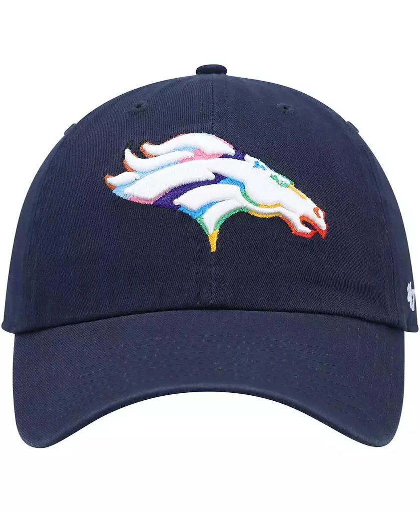 47 Brand Men's Navy Denver Broncos Pride Clean Up Adjustable Hat 2