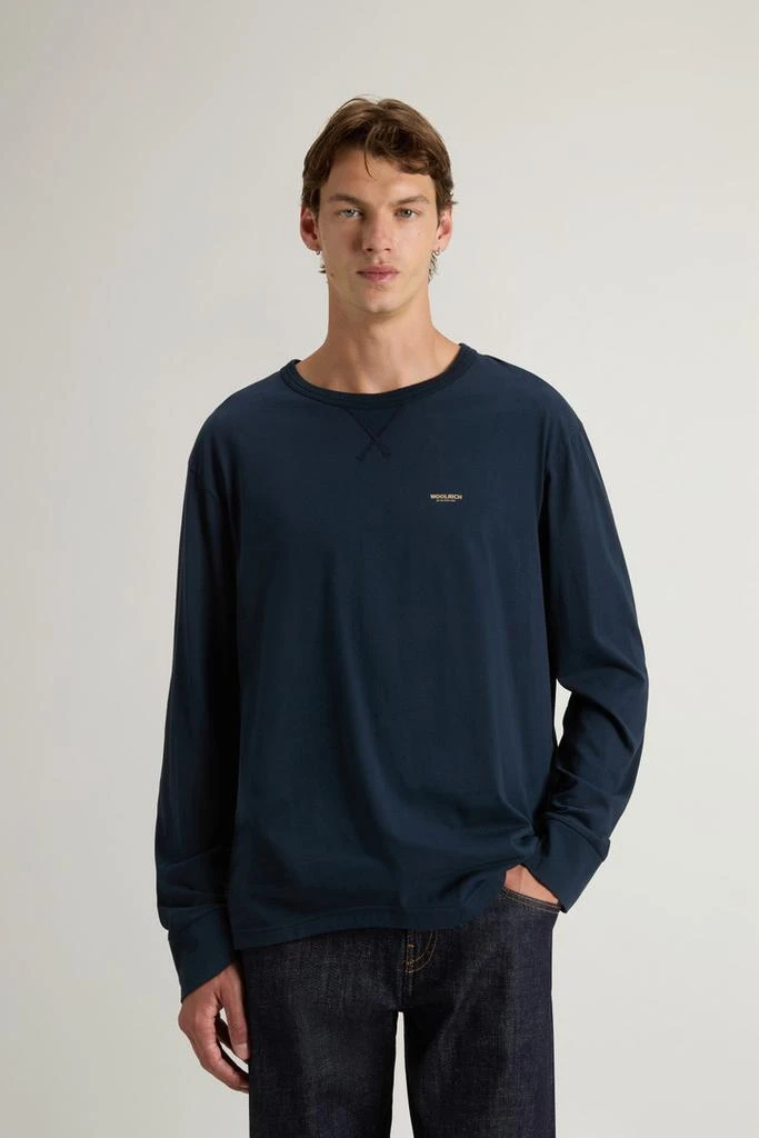 Woolrich Long-Sleeve T-shirt in Pure Cotton - Men - White 1