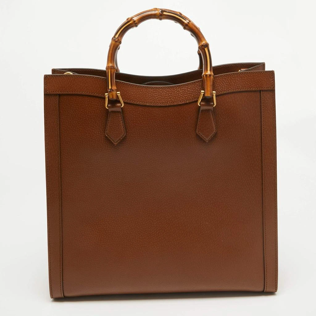 Gucci Gucci Brown Leather Large Bamboo Diana Tote 5