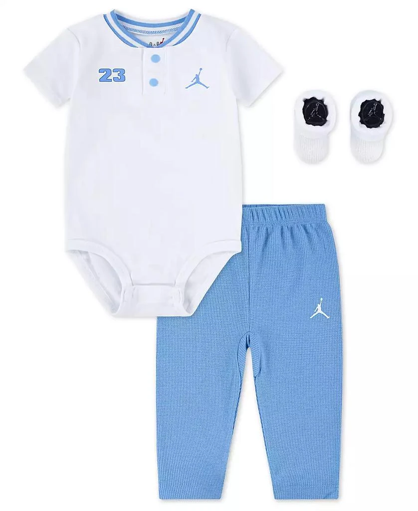 Jordan Baby Boys
 Jumpman Bodysuit, Pants and Socks, 3-Piece Set