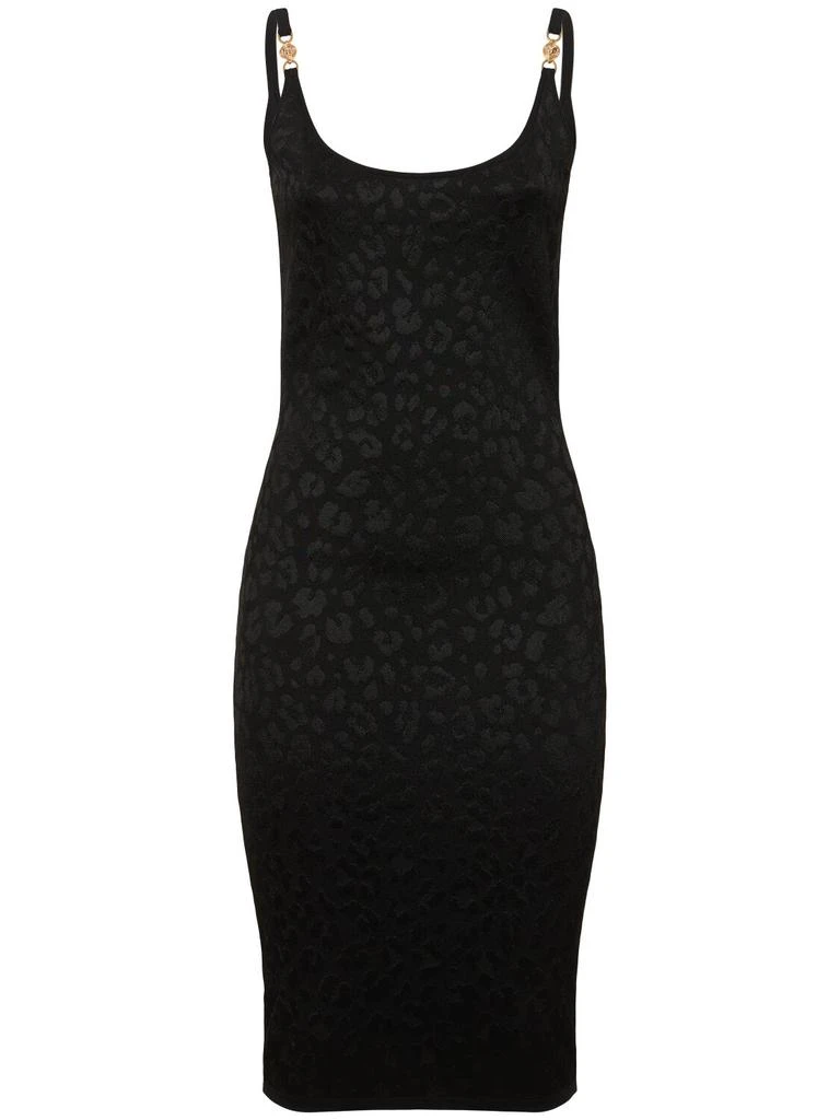 Versace Leopard Knit Midi Dress 1
