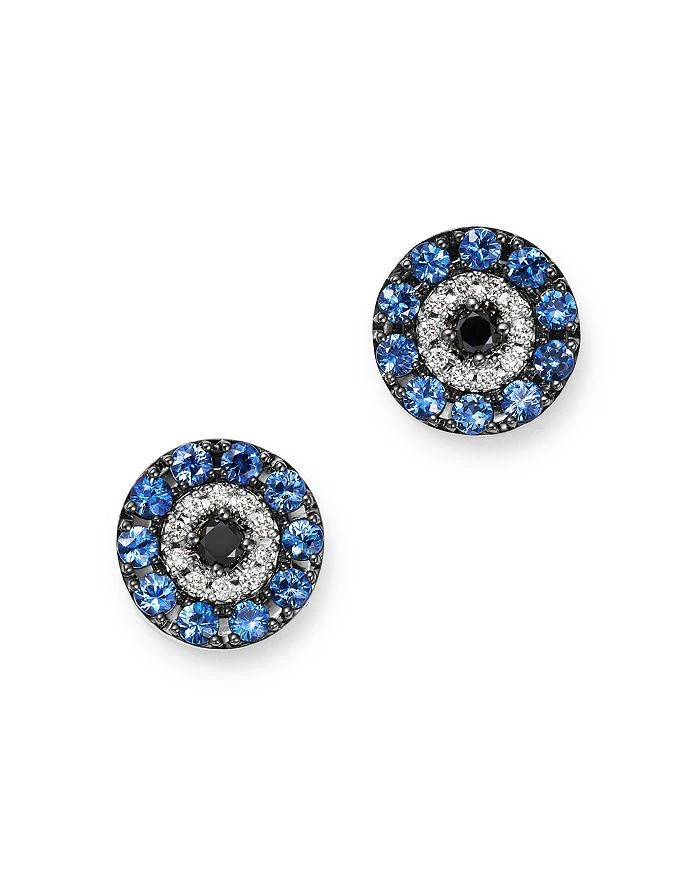 Bloomingdale
s Diamond 
Sapphire Evil Eye Earrings in 14K White Gold