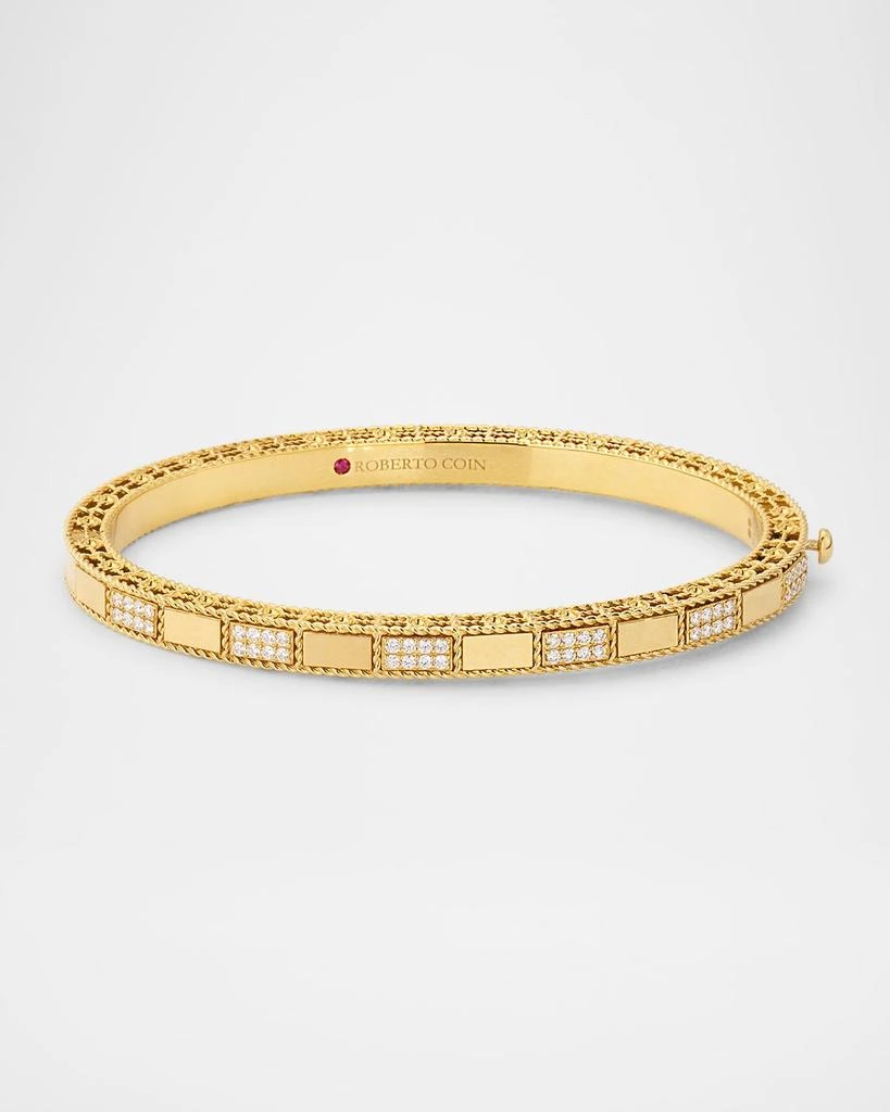 Roberto Coin 18K Yellow Gold Diamond Mosaic Bangle 1