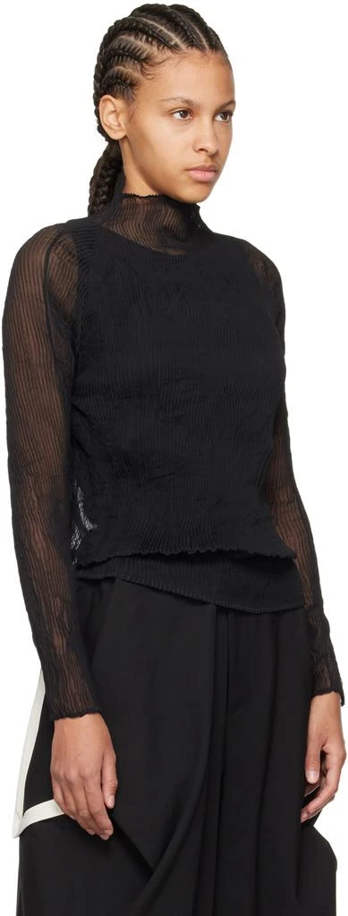 Issey Miyake Black Twist Turtleneck 2