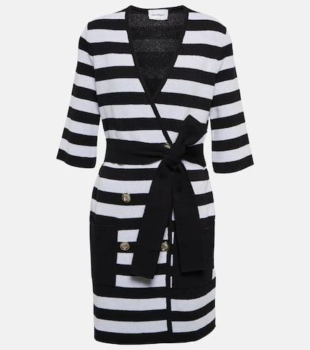 Salvatore Ferragamo Striped wrap minidress 1