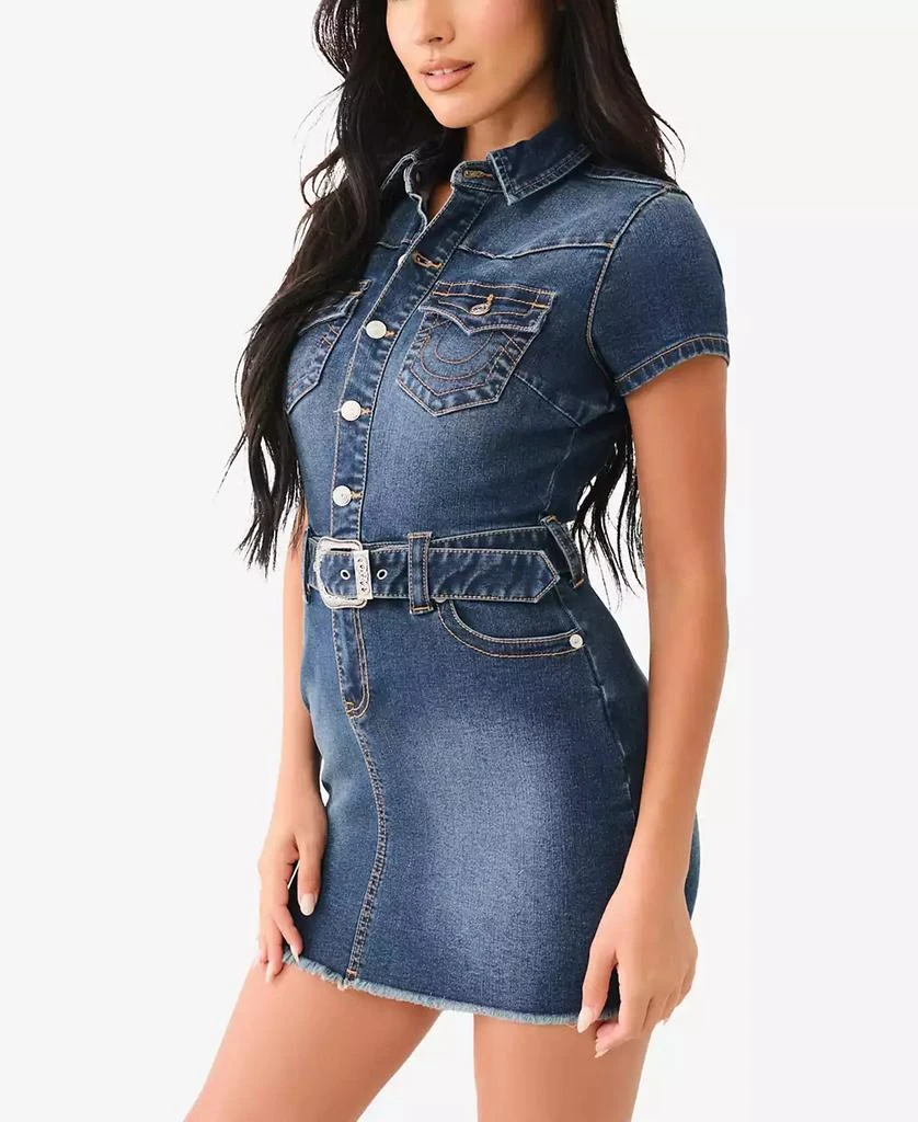 True Religion Women's Western Belted Denim Dress 3