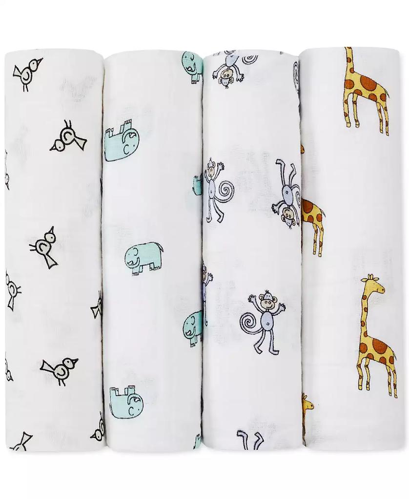 aden + anais Baby Boys or Baby Girls Jungle Swaddles, Pack of 4