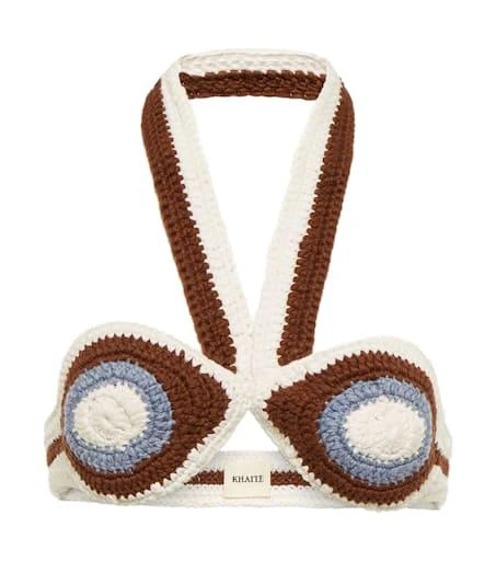 Khaite Jolie cashmere halterneck bralette 1