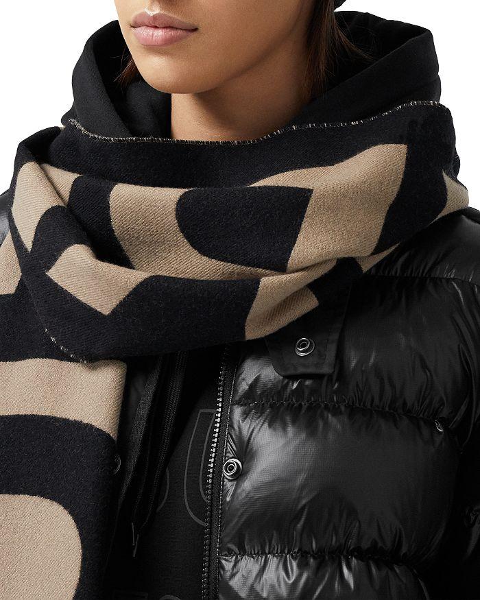 Burberry Logo Organic Wool Jacquard Scarf