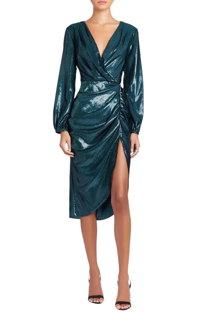 amanda uprichard green dress Amanda Uprichard Dress in Grass Green Faux Leather – Gigi's Closette Ltd main image 1