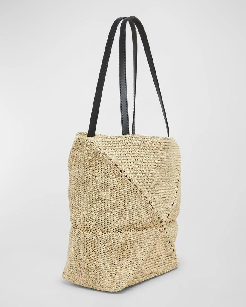 Loewe x Paula’s Ibiza Medium Puzzle Fold Tote Bag in Raffia with Leather Handles 5