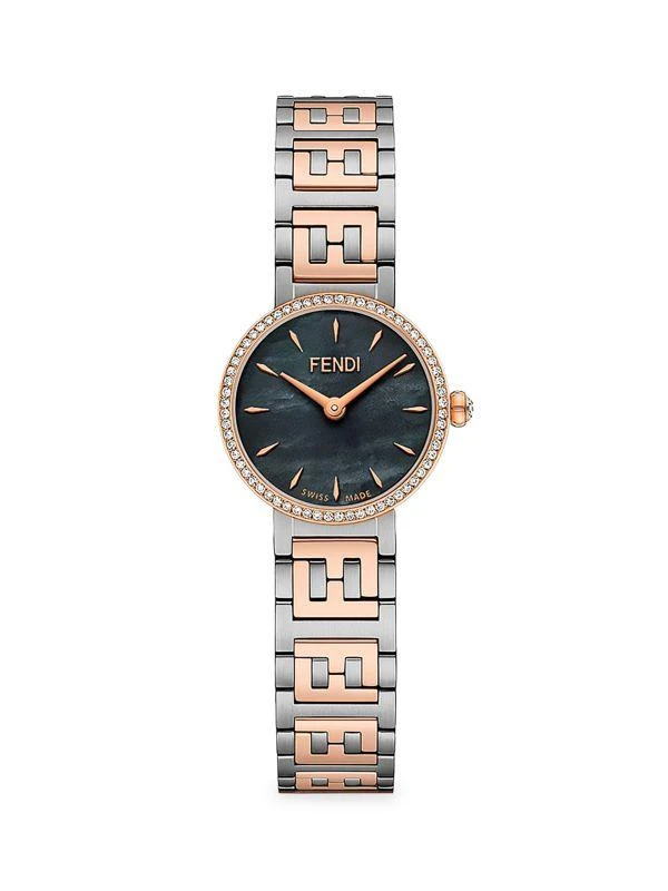 Fendi Stainless Watch with Pearl and Diamond Face Fendi | Accessories | Fendi Stainless Watch With Pearl And  main image 2