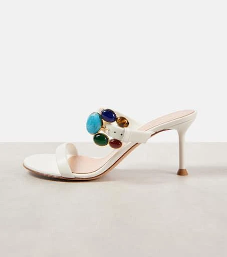 Gianvito Rossi 70 embellished leather mules 5