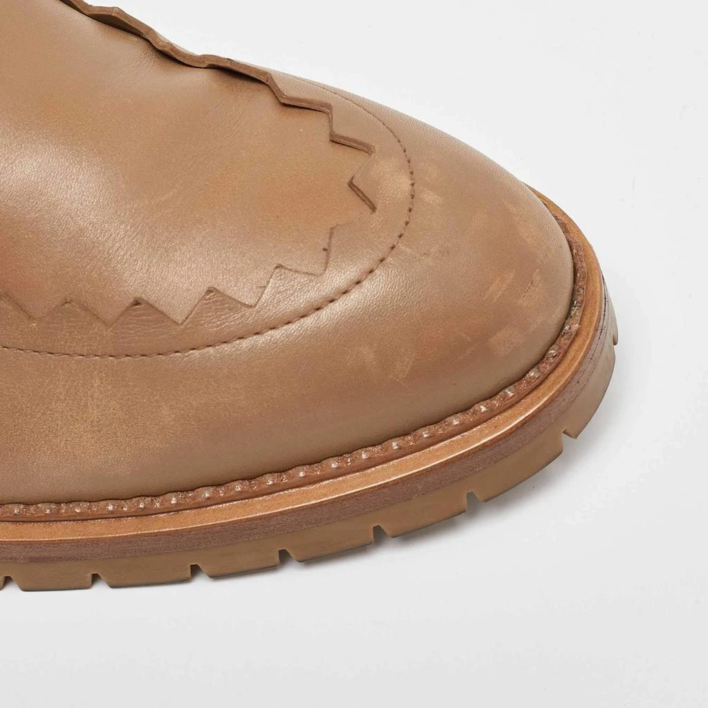 Hermes Camel Brown Leather Puzzle Lace up Oxfords Size 40  display picture 3
