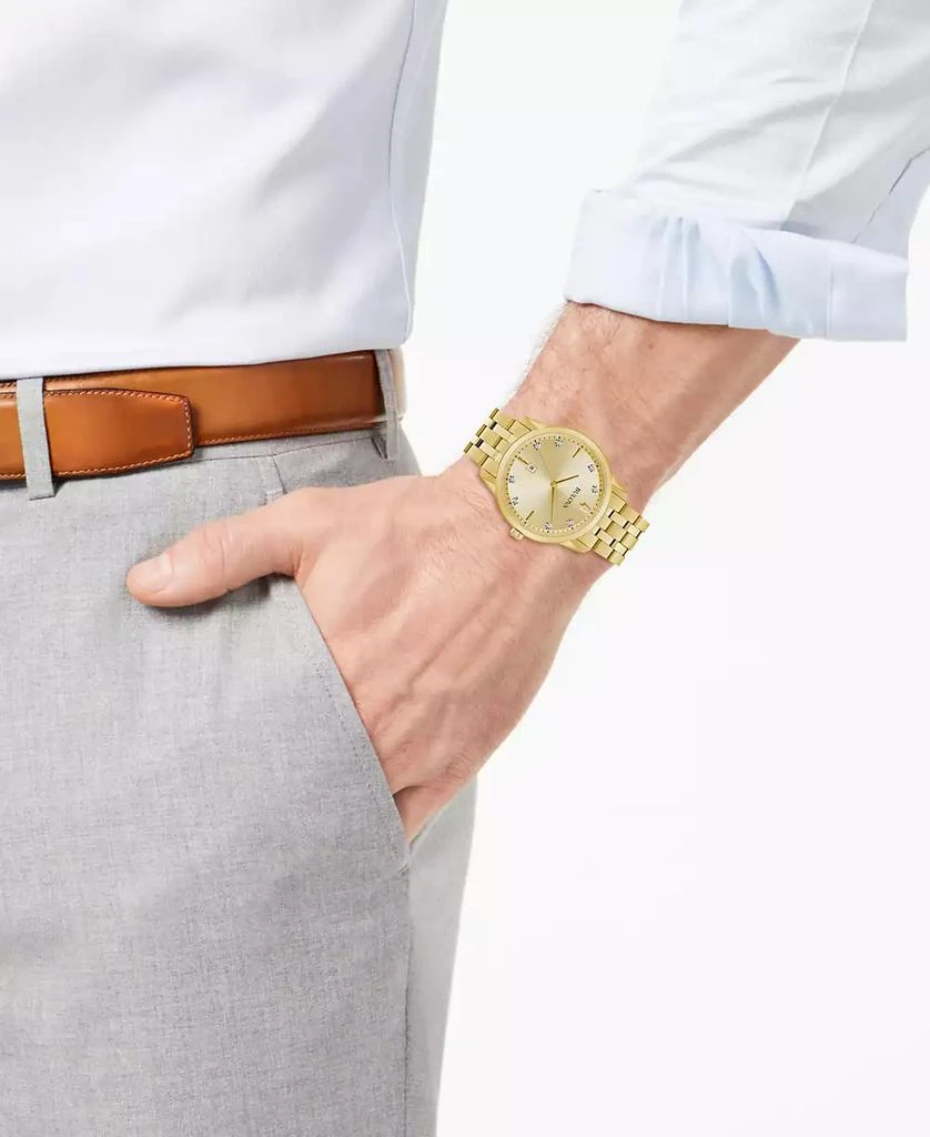 Bulova Men's Sutton Diamond-Accent Gold-Tone Stainless Steel Bracelet Watch 40mm 5