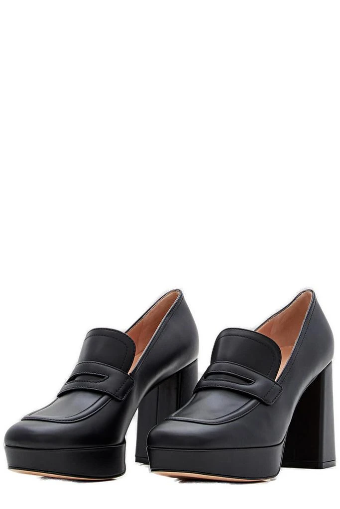 Gianvito Rossi Gianvito Rossi Rouen Square Toe Penny Loafers 2
