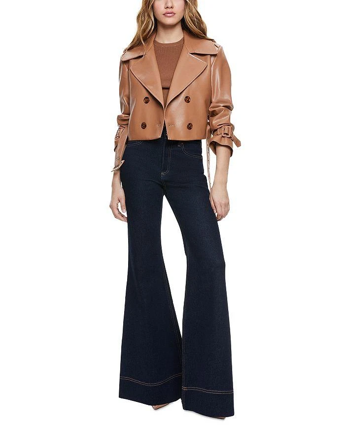 Alice + Olivia Keith Faux Leather Cropped Jacket 8