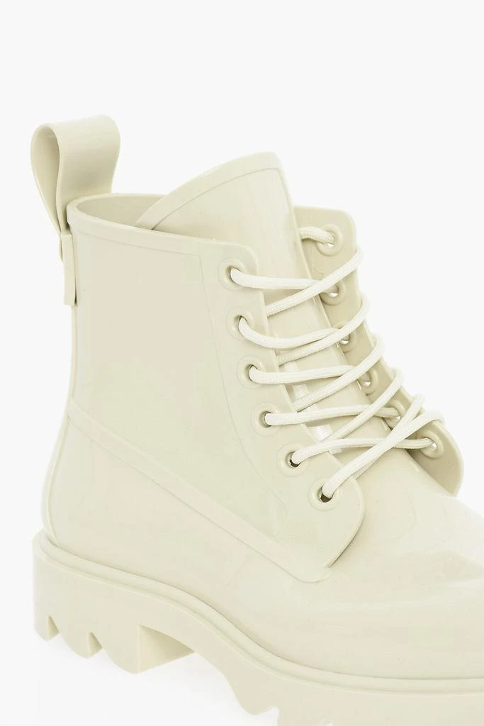 Bottega Veneta Bottega Veneta Shiny Rubber Ankle Boots with Round Toe 4