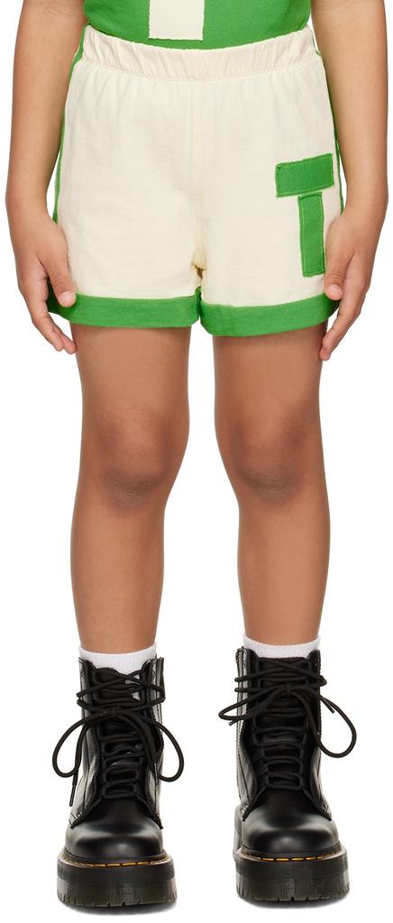 The Animals Observatory Kids White Spider Shorts