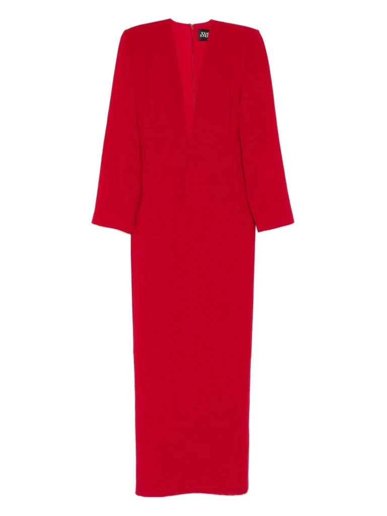 knee length dresses for ladies Buy Solace London's Lora Puff Sleeve Midi Dress in Blue main image 1