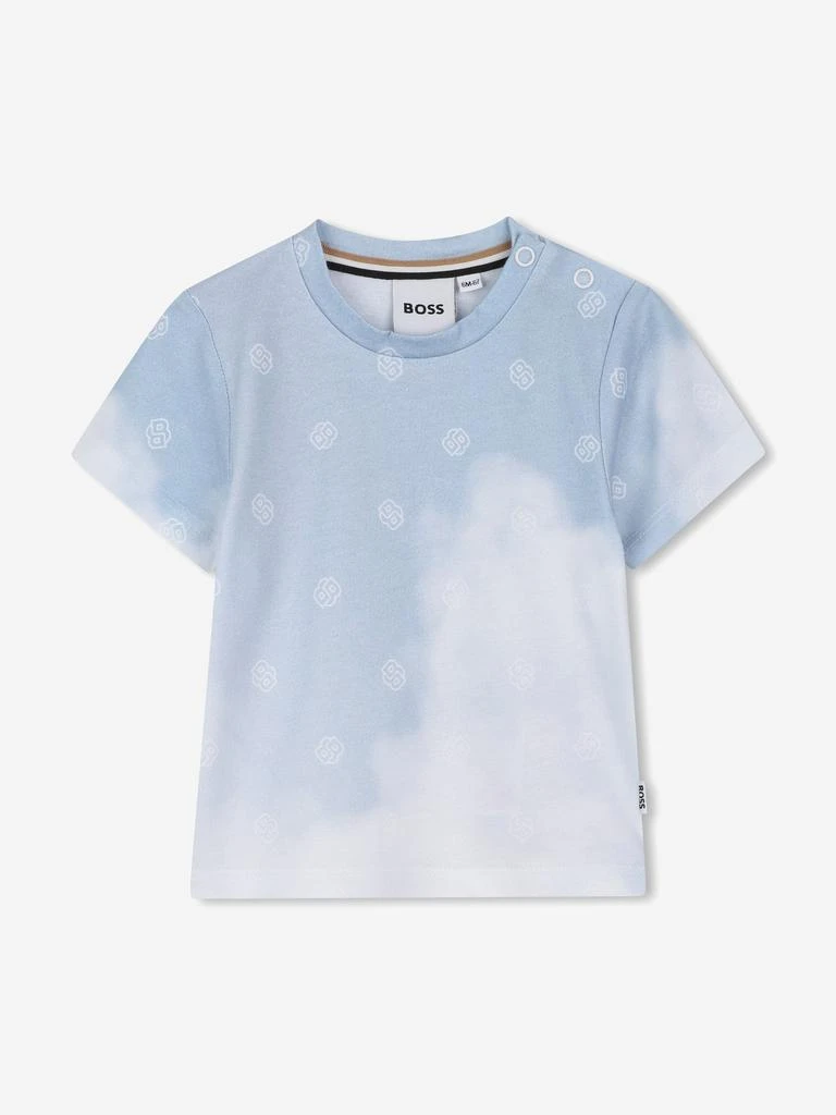 Hugo Boss BOSS Baby Boys Cloud Print T-Shirt in Blue 1