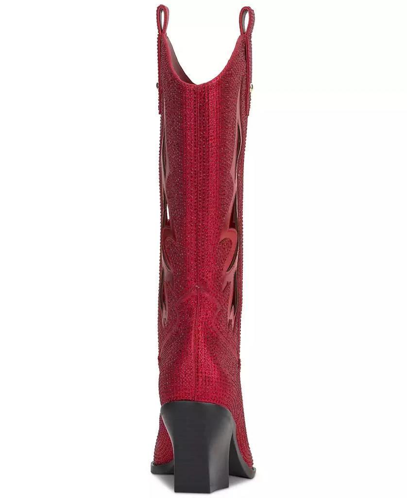 Jessica Simpson Women's Ginika Rhinestone Chop-Out Knee-High Cowboy Boots 3
