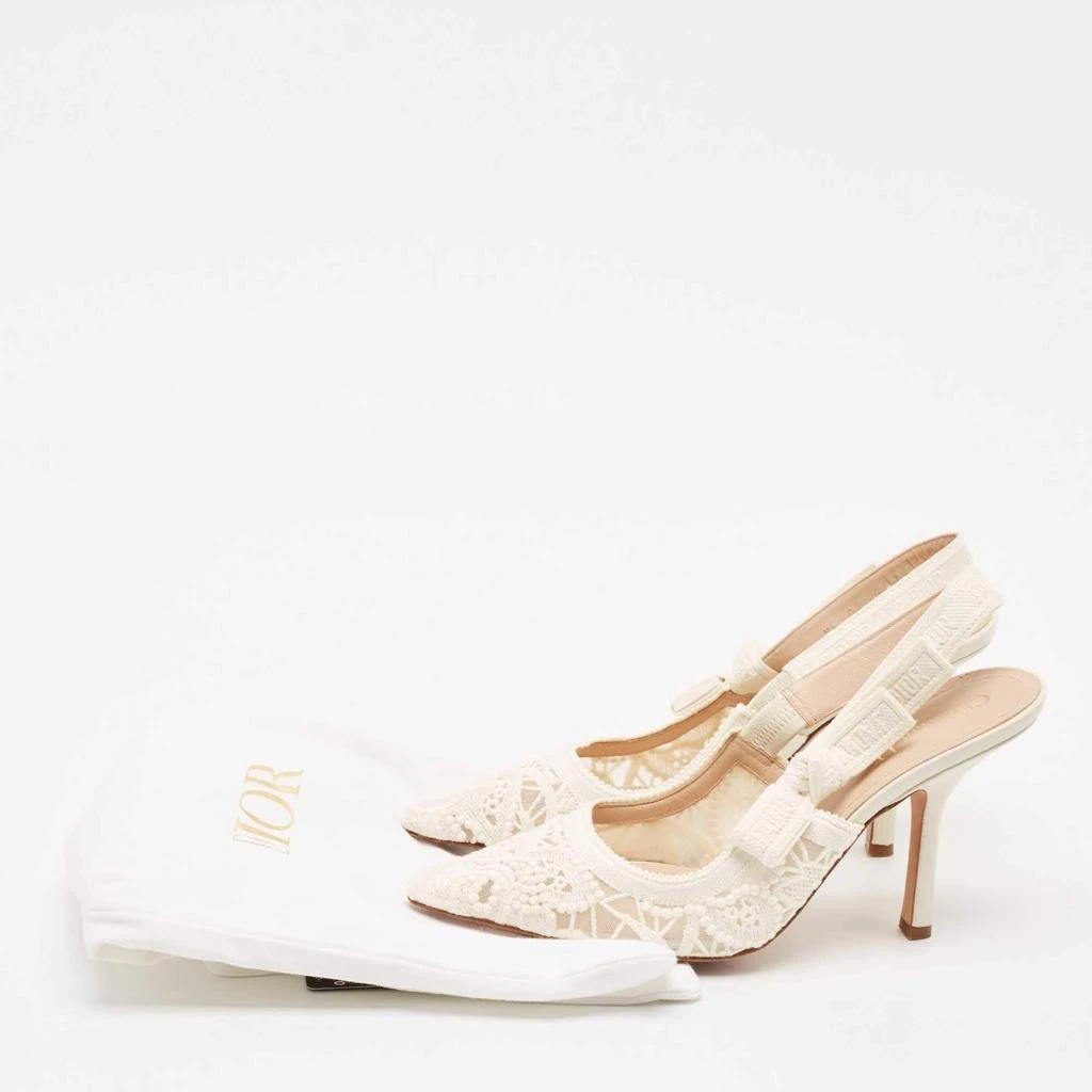 Dior Dior White Lace J'Adior Slingback Pumps Size 40 9