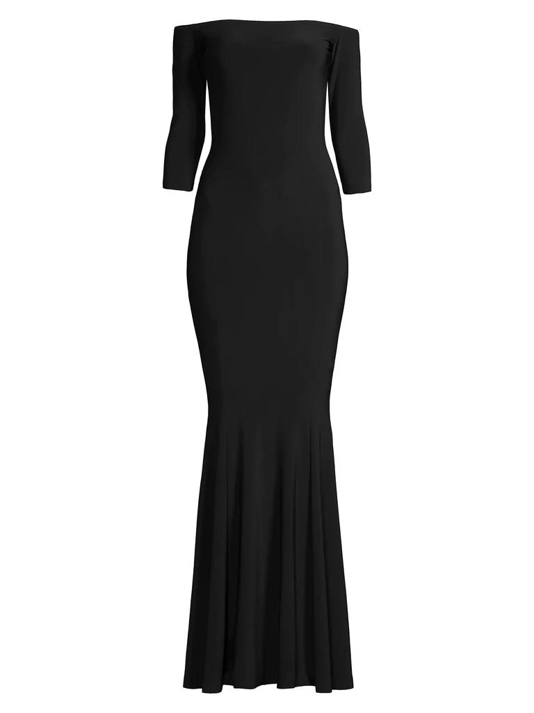 Norma Kamali Off  Shoulder Fishtail Gown 1