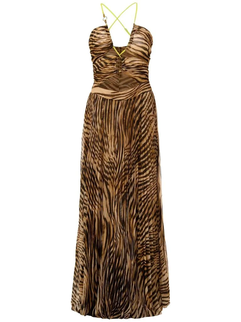 zebra print bridesmaid dresses Zebra Print Maxi Dress - Custom Bridal Gowns, Wedding Dresses, Evening Wear  – Linda Asaf Design main image 1