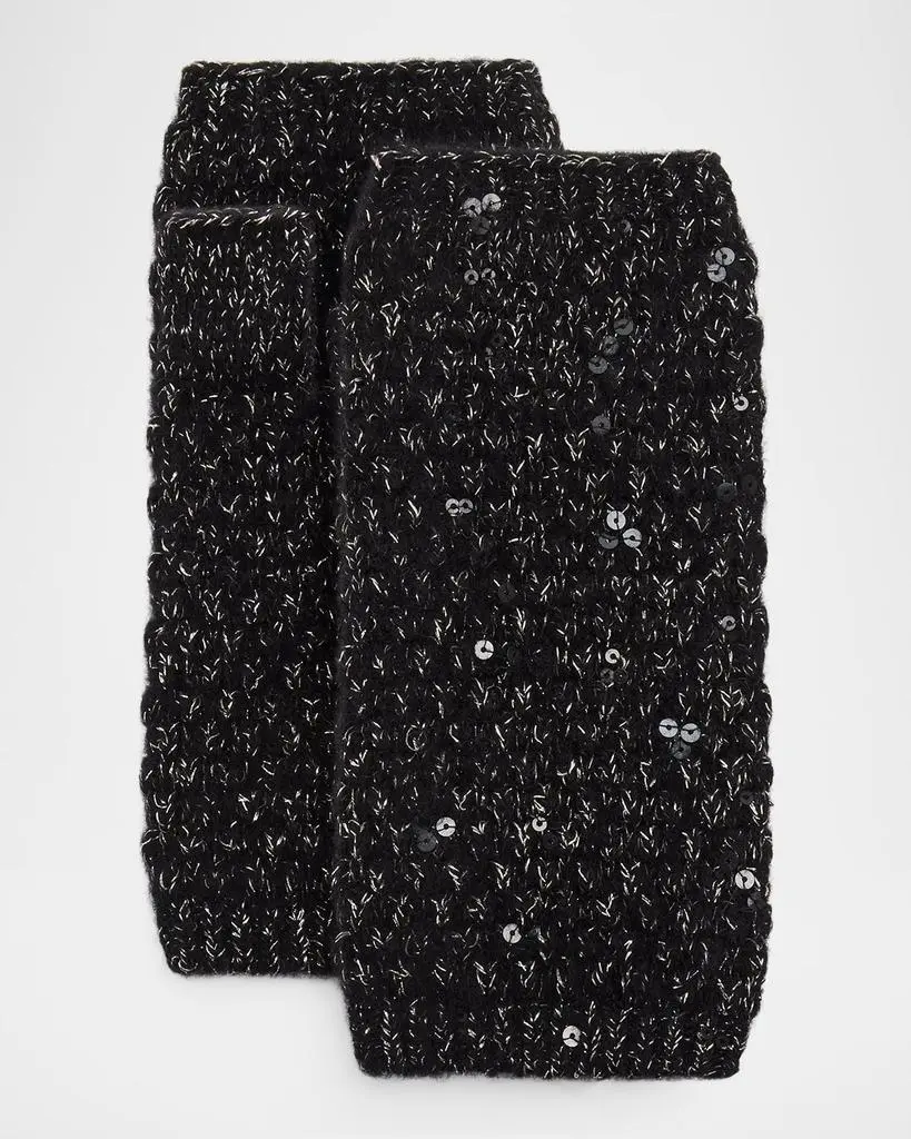 Carolyn Rowan Metallic Cashmere Fingerless Gloves