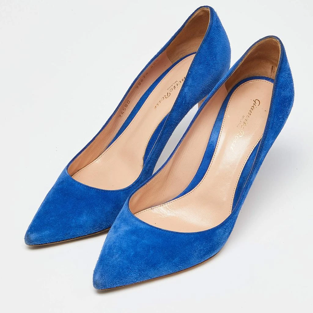 Gianvito Rossi Gianvito Rossi Blue Suede Gianvito 105 Pumps Size 40.5 2