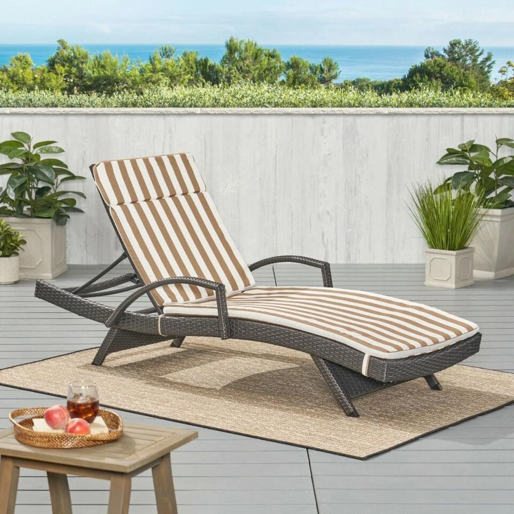 Streamdale Furniture Streamdale Chaise Lounge Cushion Set with Ties 1