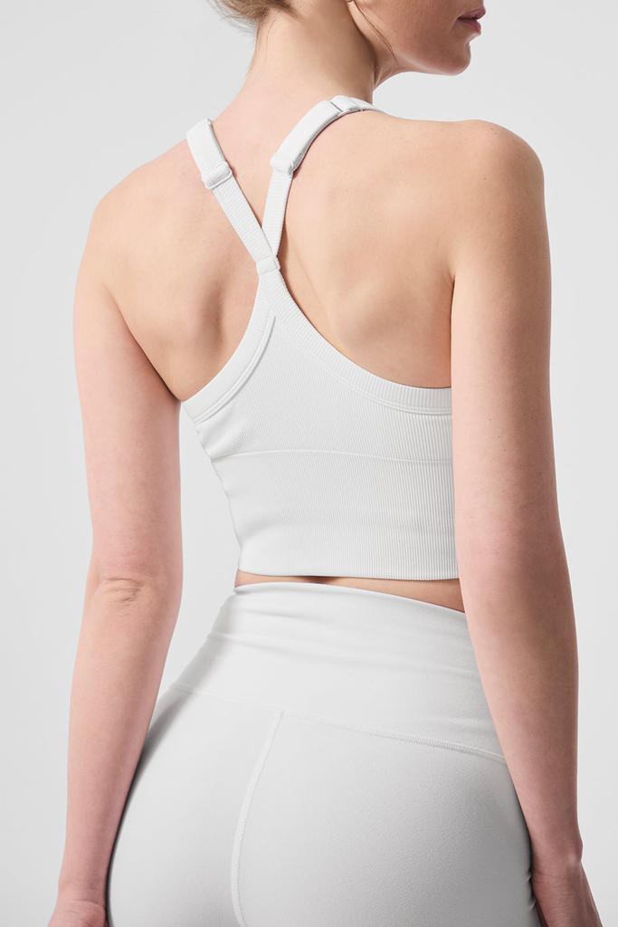 Alo Seamless Ribbed Favorite Bra Tank - White