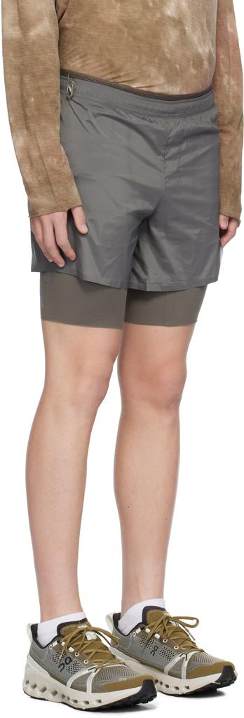 Satisfy Gray CoffeeThermal 8" Shorts
