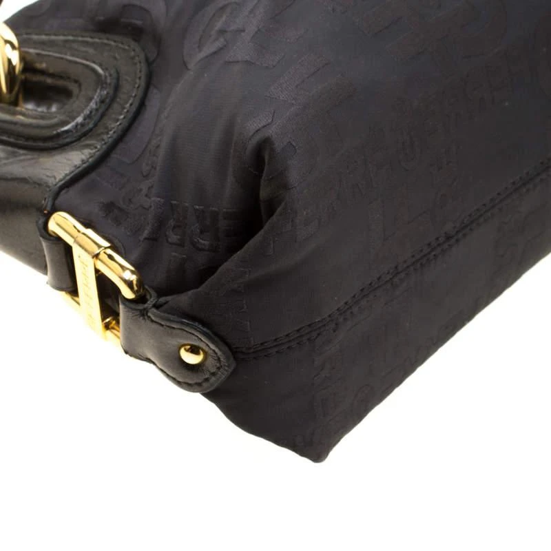 Gianfranco Ferre Gianfranco Ferre Black Nylon and Leather Buckle Shoulder Bag 10