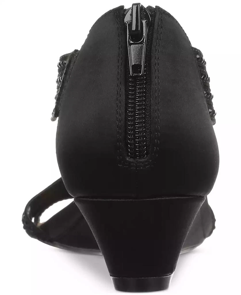 Style & Co Women's Ginifur Embellished Strappy Evening Wedge Sandals, Created for Macy's 4