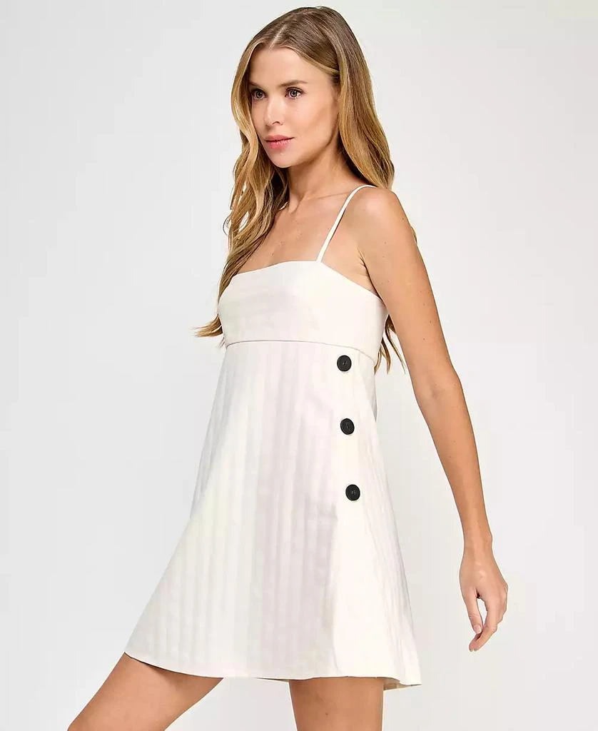 City Studios Juniors' Side-Button Empire-Waist Dress 3