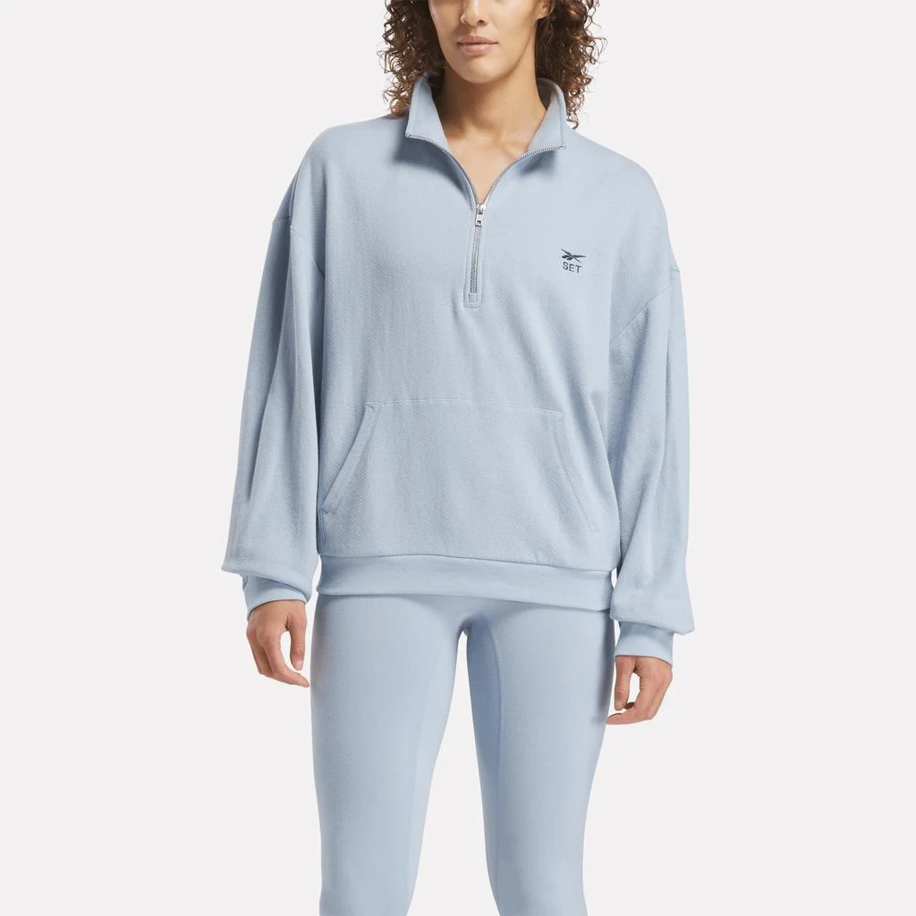 Reebok Women's Reebok x SET Classic Lightweight Quarter-Zip Sweatshirt 1