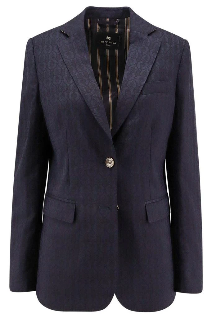 ETRO Etro Single-Breasted Striped Blazer 1