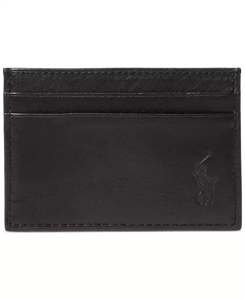 Ralph Lauren Men's Pebbled Leather Card Case & Money Clip