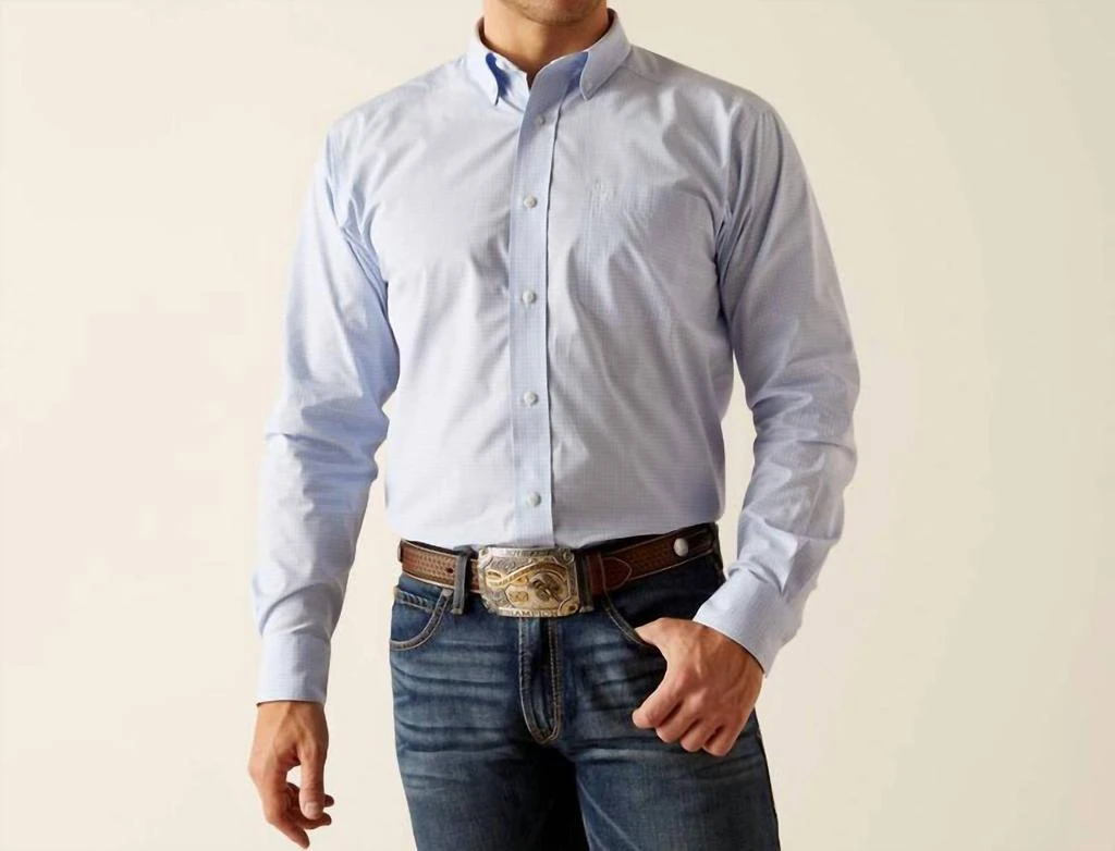 Ariat Pro Series Dabney Classic Fit Shirt In Light Blue 1